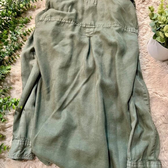 American Eagle Green Boyfriend Fit Button-Up Shirt – Size S - Picture 3 of 3